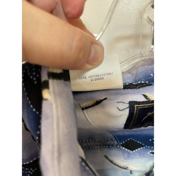 Roper Western Men's Multi Colored Sz M Bull Head Long Sleeve Shirt 15 1/2 33 - Picture 4 of 8